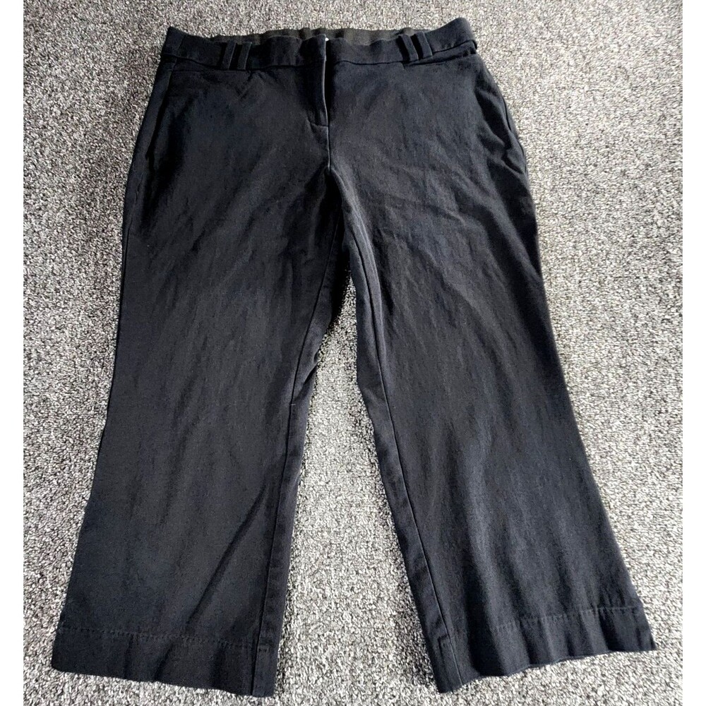 Lane Bryant Capri Pants Womens 16 Black Dress Career Trousers The Allie Stretch